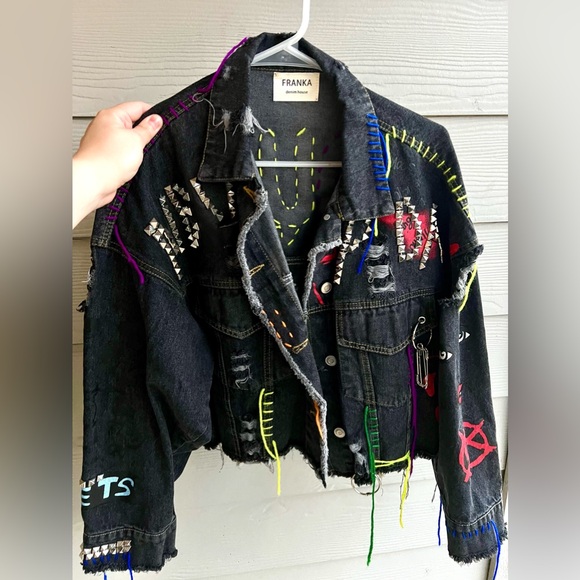 FRANKA Denim House - Oversized Jean Jacket in Black Wash - Picture 1 of 6